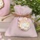 CONFETTATA ORIGINALE SACCHETTI ROSA CON DOLCE ORSETTO E FIOCCO ROSA