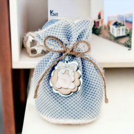 SACCHETTI CONFETTI ORSETTO E FIOCCO BIMBO CONFETTATA