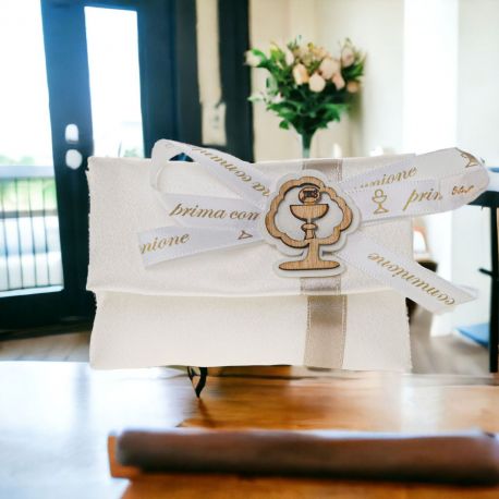 SACCHETTINI ORIGINALI PRIMA COMUNIONE CON CALICE E OSTIA CONFETTATA