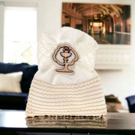 SACCHETTINO PRIMA COMUNIONE BIANCO, ORIGINALE CON SIMBOLI SACRI!