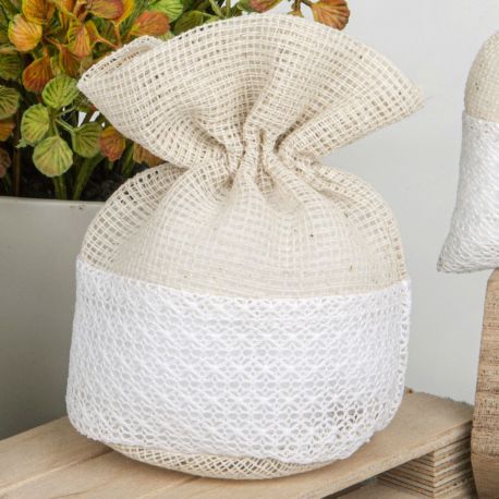 SACCHETTINO PORTACONFETTI TONDO ELEGANTE CONFETTATA EVENTO