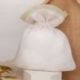 SACCHETTO PORTACONFETTI BIANCO E BEIGE PER CONFETTATA ELEGANTE