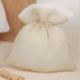 SACCHETTO CONFETTI BICOLORE CREMA/BEIGE, PERFETTO PER MATRIMONI E ANNIVERSARI