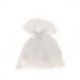 SACCHETTO CONFETTI ORGANZA BIANCO CUORICINI PER MATRIMONI E ANNIVERSARI