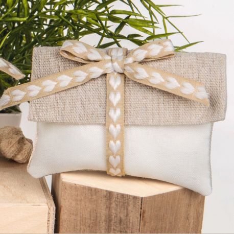 REGALA UNA CONFETTATA ORIGINALE: SACCHETTO PER CONFETTI A BUSTINA IN COTONE E JUTA!