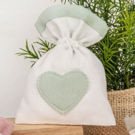 SACCHETTO PORTACONFETTI ESCLUSIVO CON CUORICINO VERDE