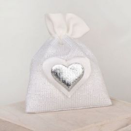 SACCHETTINO ARGENTO HEART SILVER BAG: PER FESTEGGIARE I TUOI 25 ANNI DI MATRIMONIO
