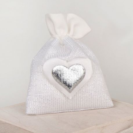 SACCHETTINO ARGENTO HEART SILVER BAG: PER FESTEGGIARE I TUOI 25 ANNI DI MATRIMONIO