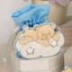 SCATOLINA PER CONFETTI ORSETTO SU NUVOLA CELESTE NASCITA BIMBO