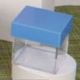 SCATOLE PORTACONFETTI IN PLEXIGLASS CON TAPPO CELESTE NASCITA BIMBO