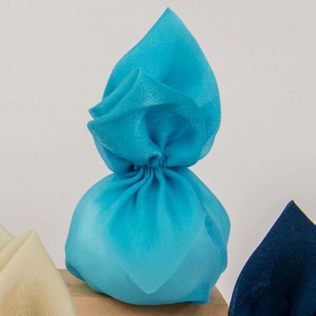 SACCHETTINO PORTA CONFETTI TURCHESE, PER UNA CONFETTATA RAFFINATA ED ELEGANTE