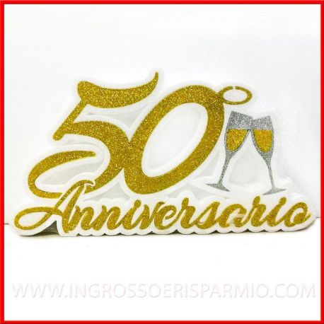 Anniversario Matrimonio 50 Anni.Polistirolo Decorato Per Festa Anniversario Nozze D Oro 50