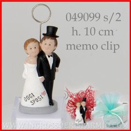 Decorazione per matrimonio coppia di sposi 8 cm 
