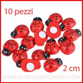 APPLICAZIONI COCCINELLA ROSSA PORTAFORTUNA PER DECORAZIONI BOMBONIERE FAI DA TE PORTACONFETTI LAUREA