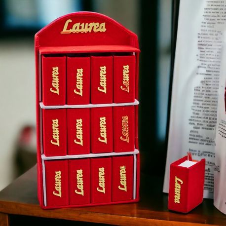 LIBERERIA PORTACONFETTI CON SCATOLINE LAUREA ROSSE 12/24 PEZZI