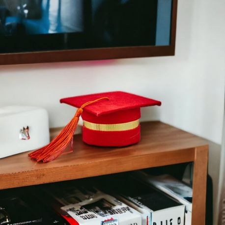 SCATOLA PER CONFETTI ROSSA LAUREA: PENSIERINI, CONFETTATA