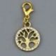 CIONDOLO DORATO CON ALBERO DELLA VITA E STRASS
