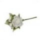 FIORI DECORATIVI RAMETTO ROSA CON 2 ROSELLINE BIANCO