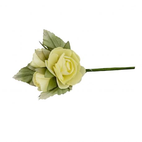 FIORI FINTI CON RAMETTO ROSA E ROSELLINE