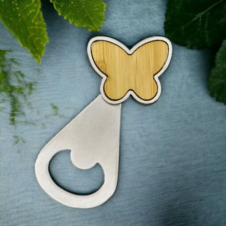 APRIBOTTIGLIE FARFALLA IN LEGNO BAMBOO: REGALO UTILE E ORIGINALE!