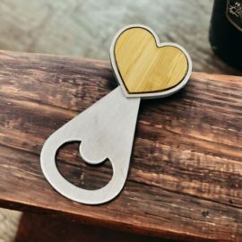 APRIBOTTIGLIE CUORE LEGNO BAMBOO: REGALO ORIGINALE PER MATRIMONI E FESTE