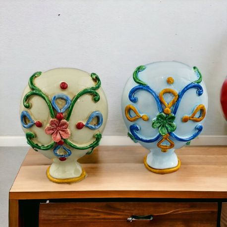 PALLONCINO CERAMICA COLORATA CON FIORI: CONFETTATA ORIGINALE