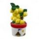 BOMBONIERA CERAMICA PIANTA LIMONI CON VASO, VULCANO E SOLE