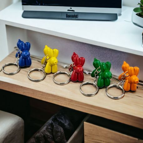 PORTACHIAVE CANI A PALLONCINO ASSORTITO IN 5 COLORI