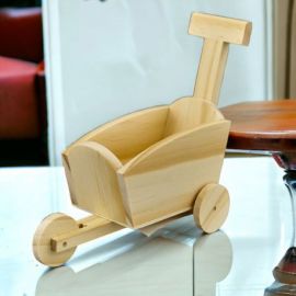 CARRETTINO PICCOLO IN LEGNO, PORTA CONFETTI/SACCHETTINI