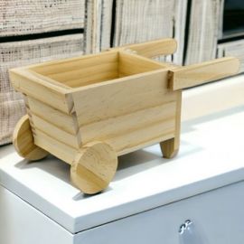 CARRETTINO IN LEGNO CON DUE RUOTE, DECORAZIONI EVENTI