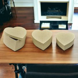 SCATOLE PORTAREGALI IN CARTA RIGIDA A CUORE IN 3 DIMENSIONI