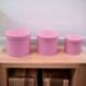 SCATOLE ROSA A CILINDRO IMPILABILE SET DA 3 MISURE