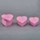 SCATOLE RIGIDE IN 3 MISURE A CUORE ROSA: BOMBONIERE FAI DA TE