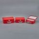 CONFEZIONE TRIS DI SCATOLE ROSSE IN FORMA DI VALIGETTA