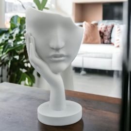 SCULTURA MODERNA DA TAVOLO CON VISO SOGNANTE