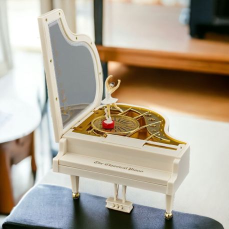 CARILLON PIANOFORTE CON BALLERINA CON TUTU' PER BATTESIMO, COMUNIONE E CRESIMA