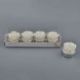 SET 4 CANDELE A FORMA DI ROSA BIANCA PERLATA