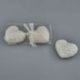 SET 2 CANDELE CUORE CON SCATOLA PVC E ELEGANTE NASTRINO