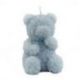 CANDELA ORSETTO AZZURRO IDEALE PER BIMBI NASCITA,BATTESIMO,1°COMPLEANNO
