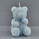 CANDELA ORSETTO AZZURRO IDEALE PER BIMBI NASCITA,BATTESIMO,1°COMPLEANNO