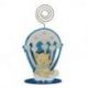 MEMOCLIP MONGOLFIERA+ORSETTO PORTA CONFETTI BATTESIMO BAMBINO