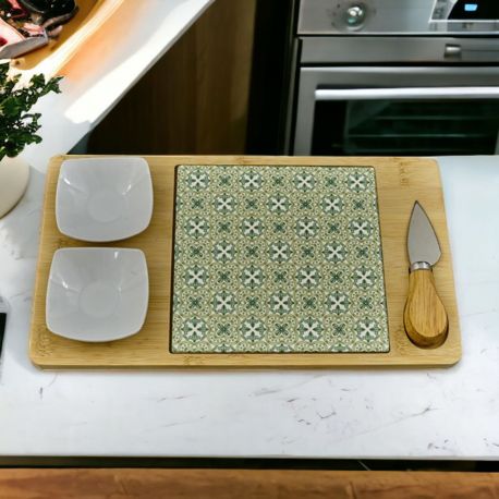 TAGLIERE BAMBOO VERDE & CERAMICA: PERFETTO PER FINGER FOOD