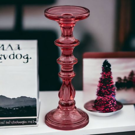 PORTACANDELA ROSSO IN 3 DIMENSIONI PER COMUNIONE, MATRIMONIO E REGALI