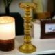 CANDELIERE COLOR ORO IN 3 DIMENSIONI PORTA CANDELE PER EVENTI