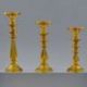 CANDELIERE COLOR ORO IN 3 DIMENSIONI PORTA CANDELE PER EVENTI