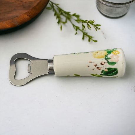 UTILE APRIBOTTIGLIA "ROSEDREAM" PORCELLANA CON FIORI
