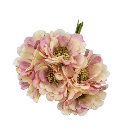 FIORELLINI FINTI GERBERA ROSA SFUMATO, IDEALI PER BOMBONIERE