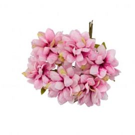 FIORELLINI TESSUTO ROSA SFUMATO: DECORA LE BOMBONIERE FAI DA TE