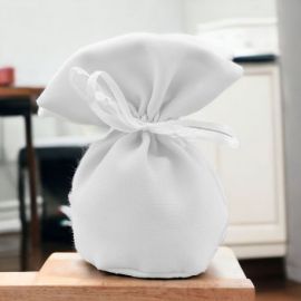 SACCHETTO PORTACONFETTI BIANCO PER CONFETTATA, MATRIMONIO, ANNIVERSARIO