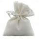 SACCHETTO CONFETTI COTONE BIANCO PER MATRIMONIO, ANNIVERSARIO & PROMESSA DI MATRIMONIO